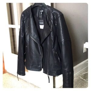 Top Shop Faux Leather Moto Jacket